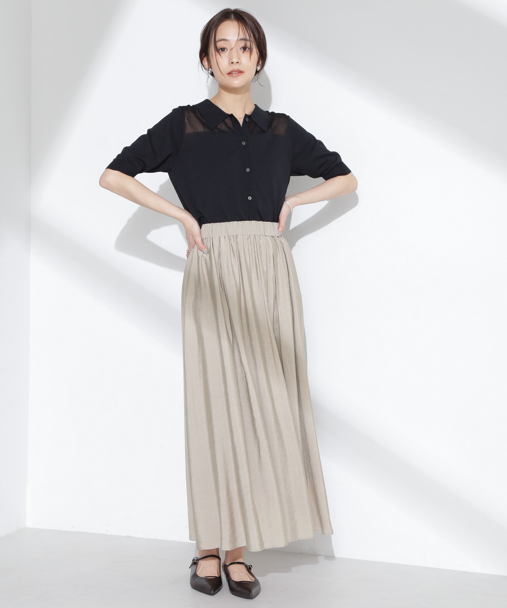 nano･universe「シアーボリュームスカート」|スカート|