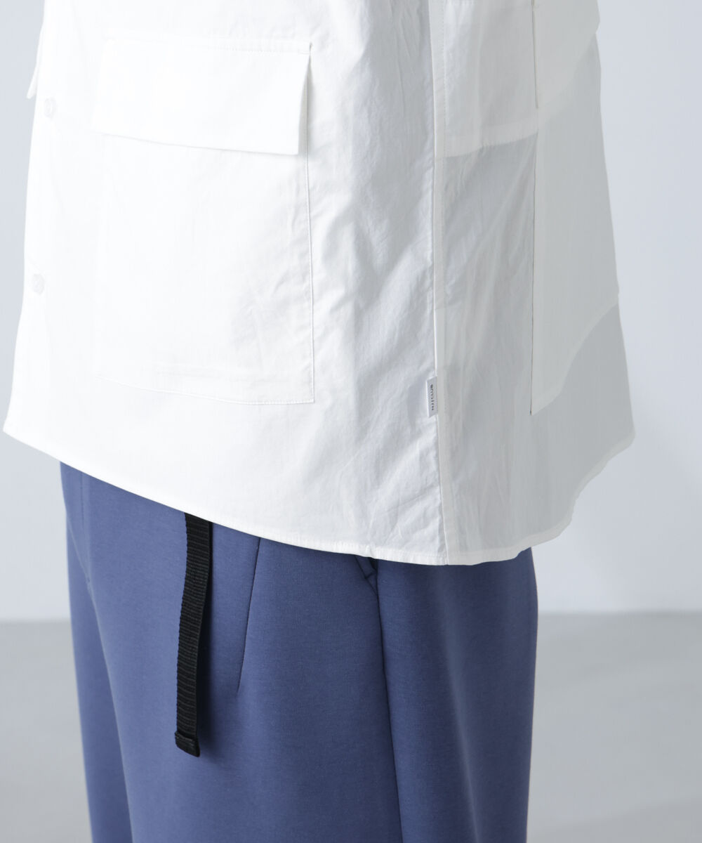 nano･universe「「NJ/CLUB」 ユーティリティマルチポケットシャツ 半袖」|シャツ・ブラウス|