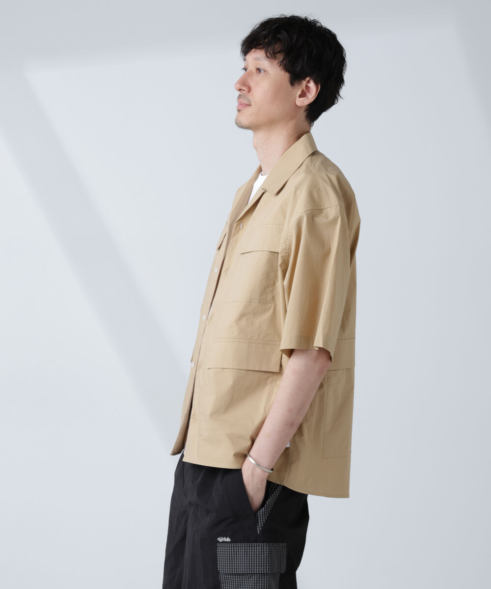 nano･universe「「NJ/CLUB」 ユーティリティマルチポケットシャツ 半袖」|シャツ・ブラウス|