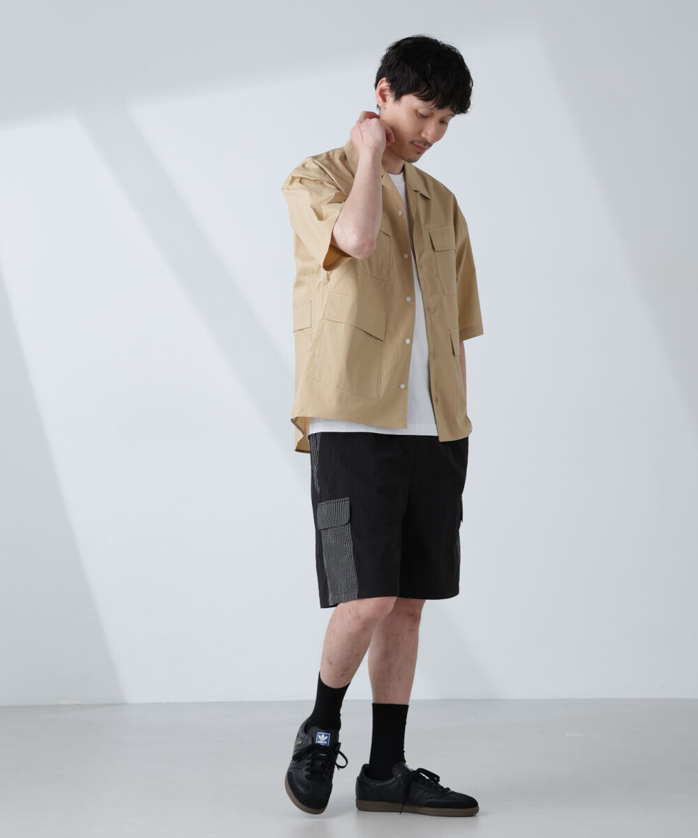 nano･universe「「NJ/CLUB」 ユーティリティマルチポケットシャツ 半袖」|シャツ・ブラウス|