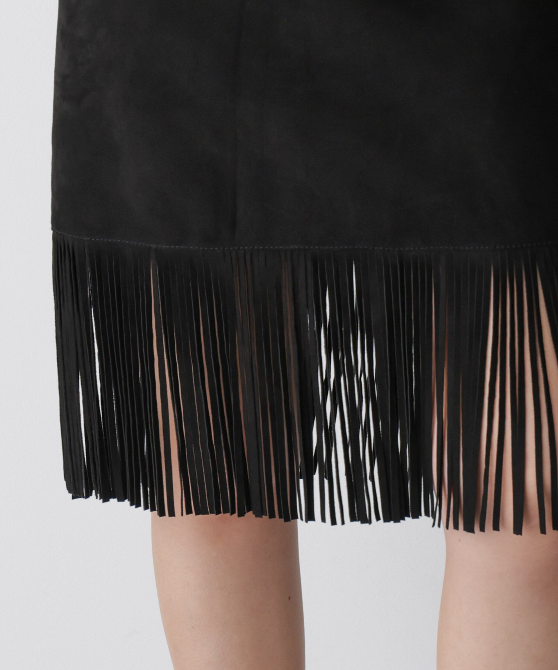  「「STEVELOUR」ゴートレザーフリンジスカート」|スカート|