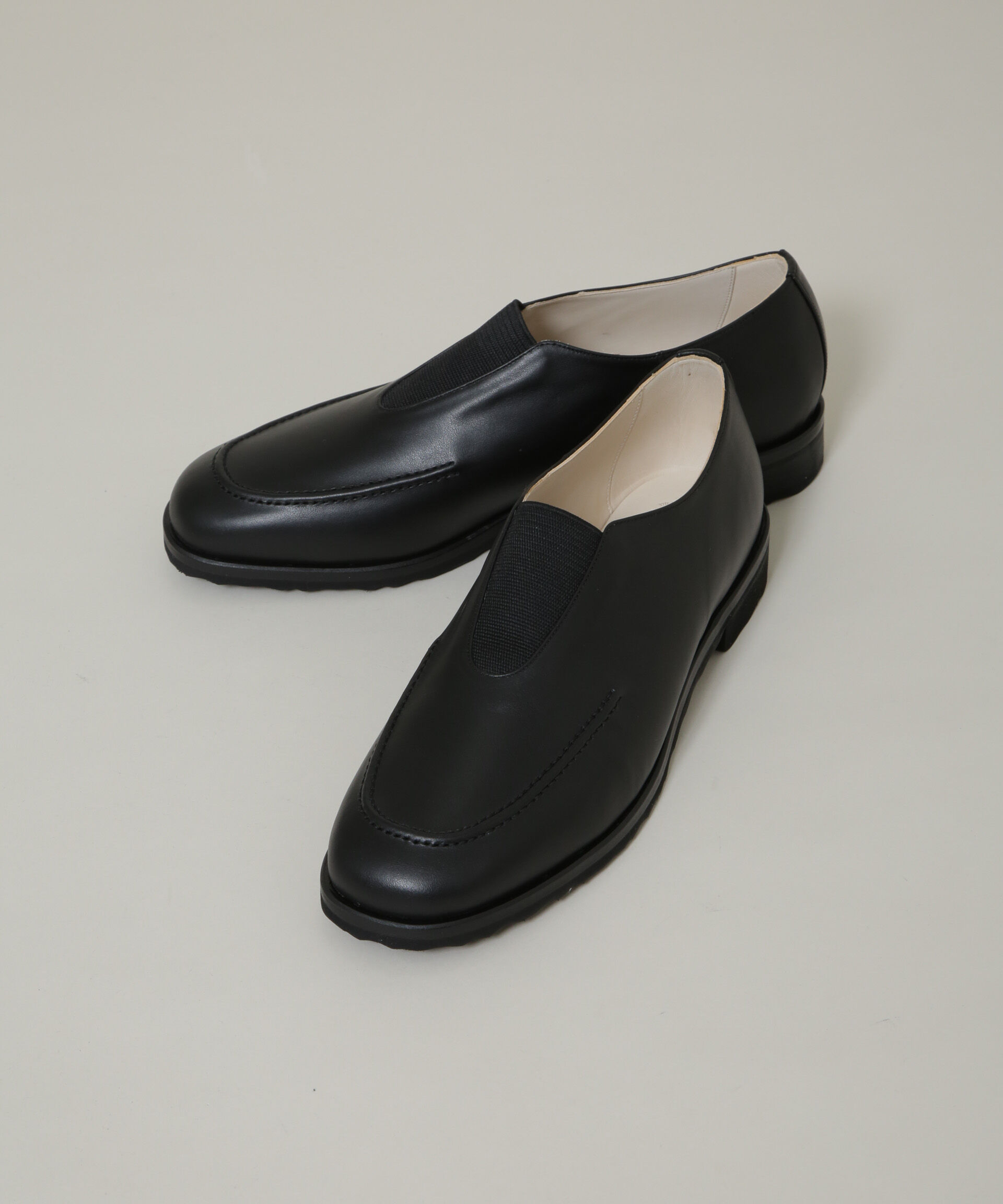 nano･universe「foot the coacher/ELASTIC MOCCASINS」|ビジネス・ドレスシューズ|ブラック