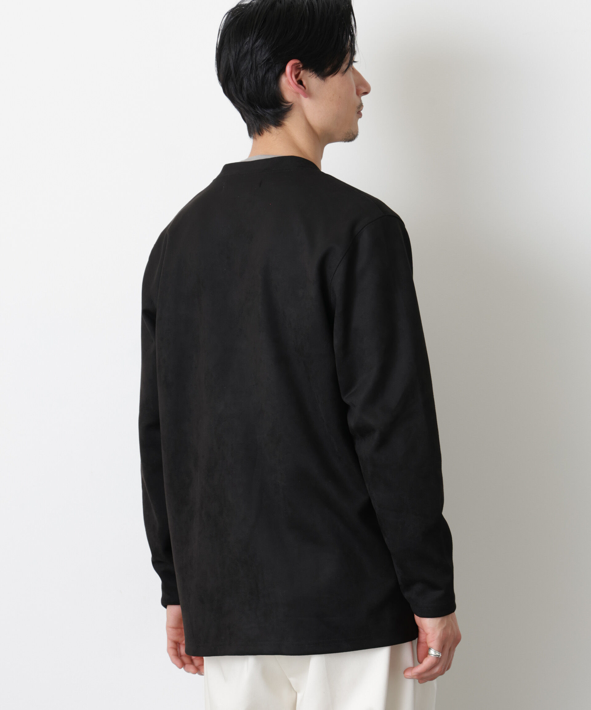 nano･universe「フェイクスエードトッパーカーディガン」|Tシャツ・カットソー|