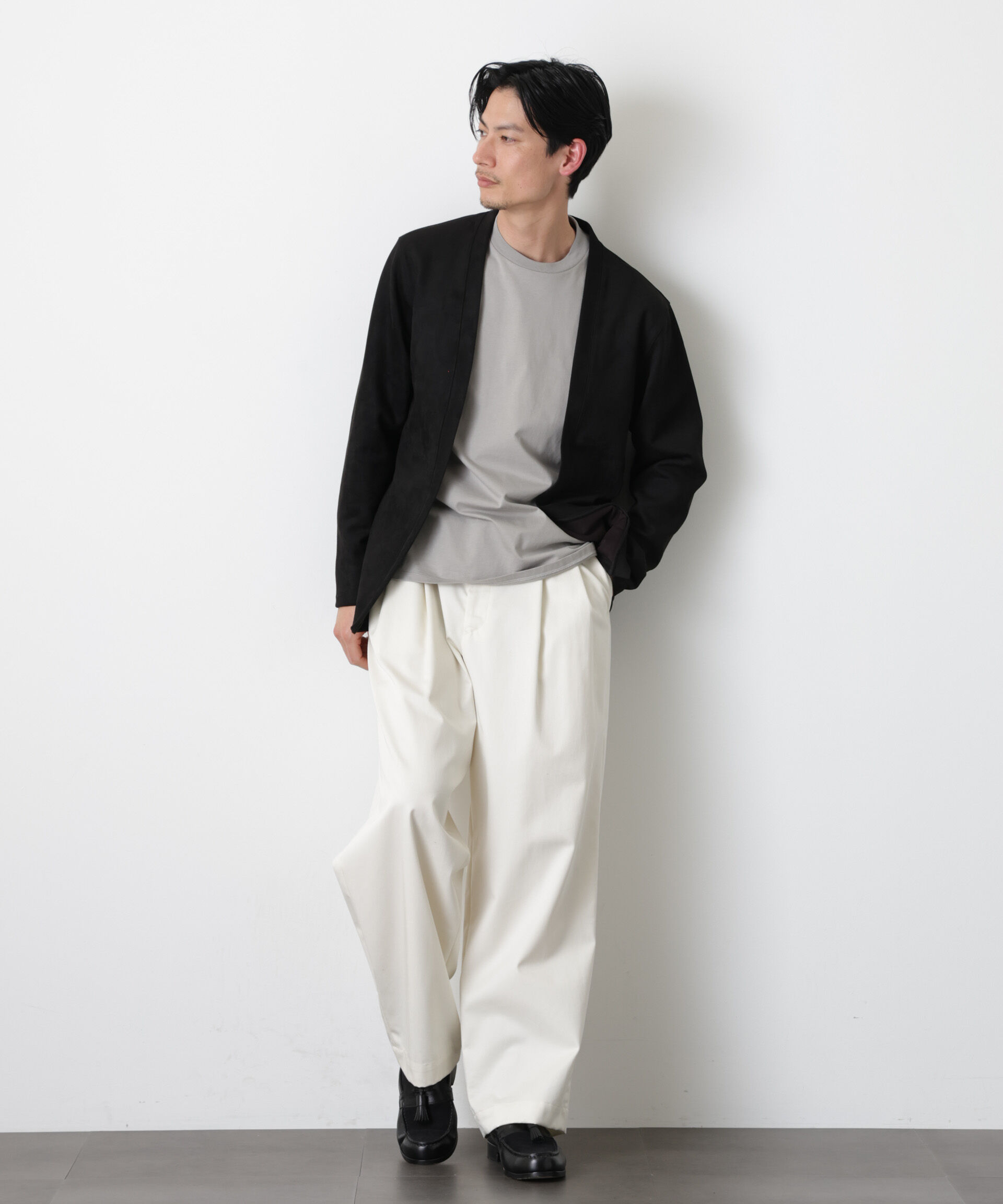 nano･universe「フェイクスエードトッパーカーディガン」|Tシャツ・カットソー|