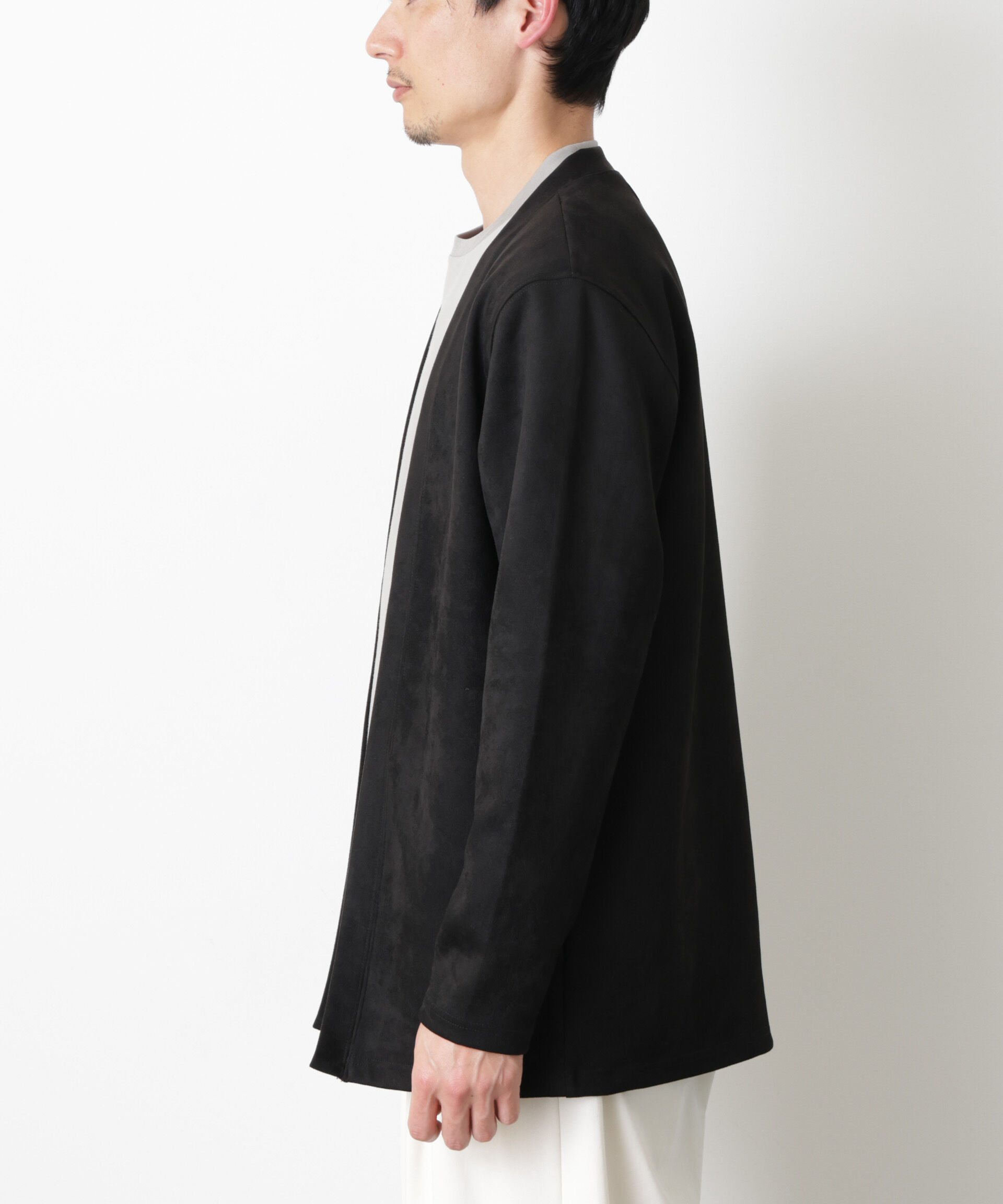 nano･universe「フェイクスエードトッパーカーディガン」|Tシャツ・カットソー|