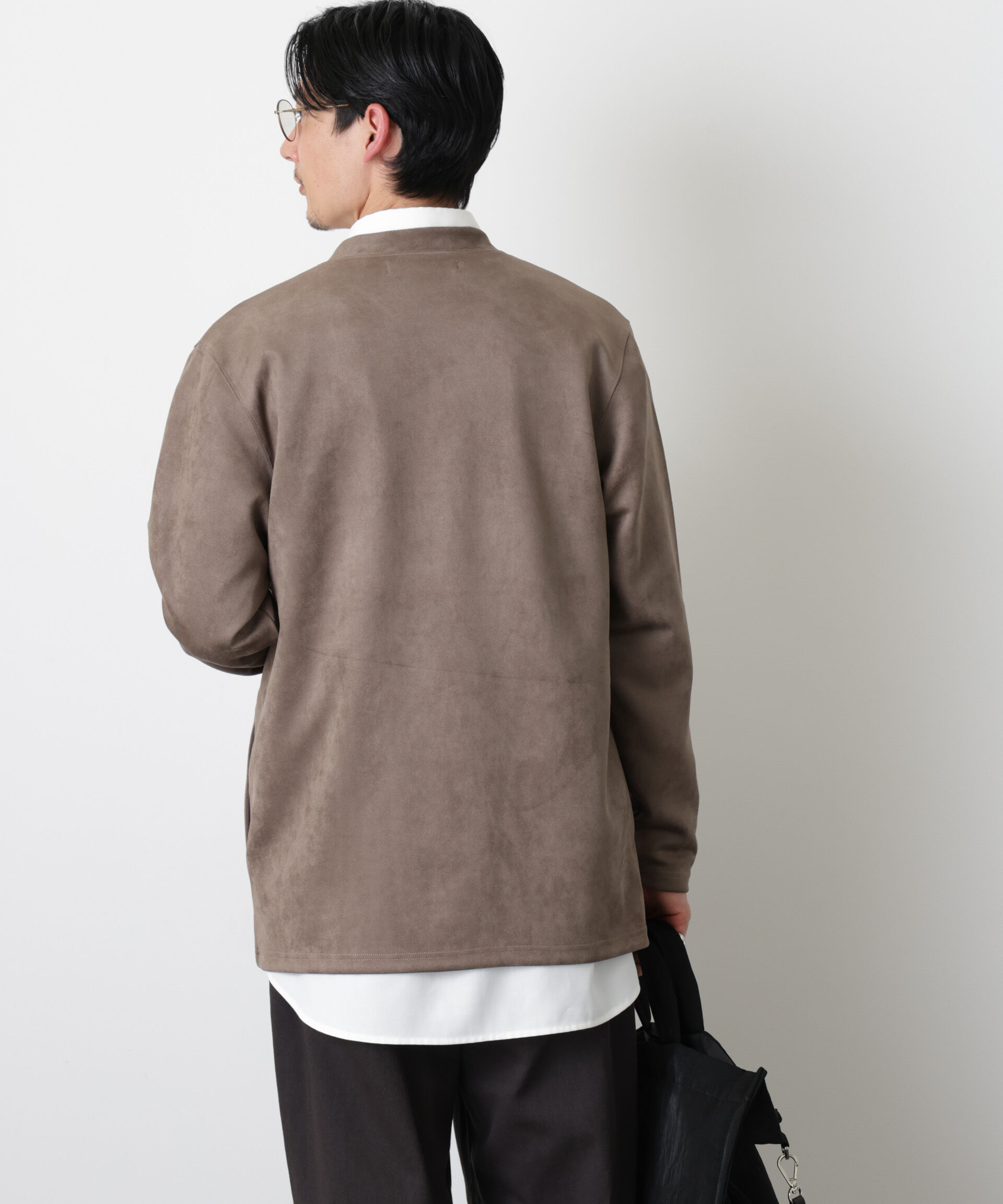 nano･universe「フェイクスエードトッパーカーディガン」|Tシャツ・カットソー|