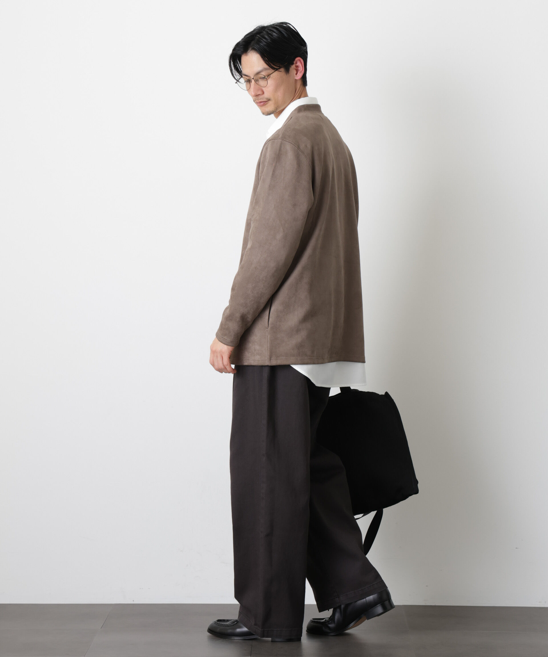 nano･universe「フェイクスエードトッパーカーディガン」|Tシャツ・カットソー|