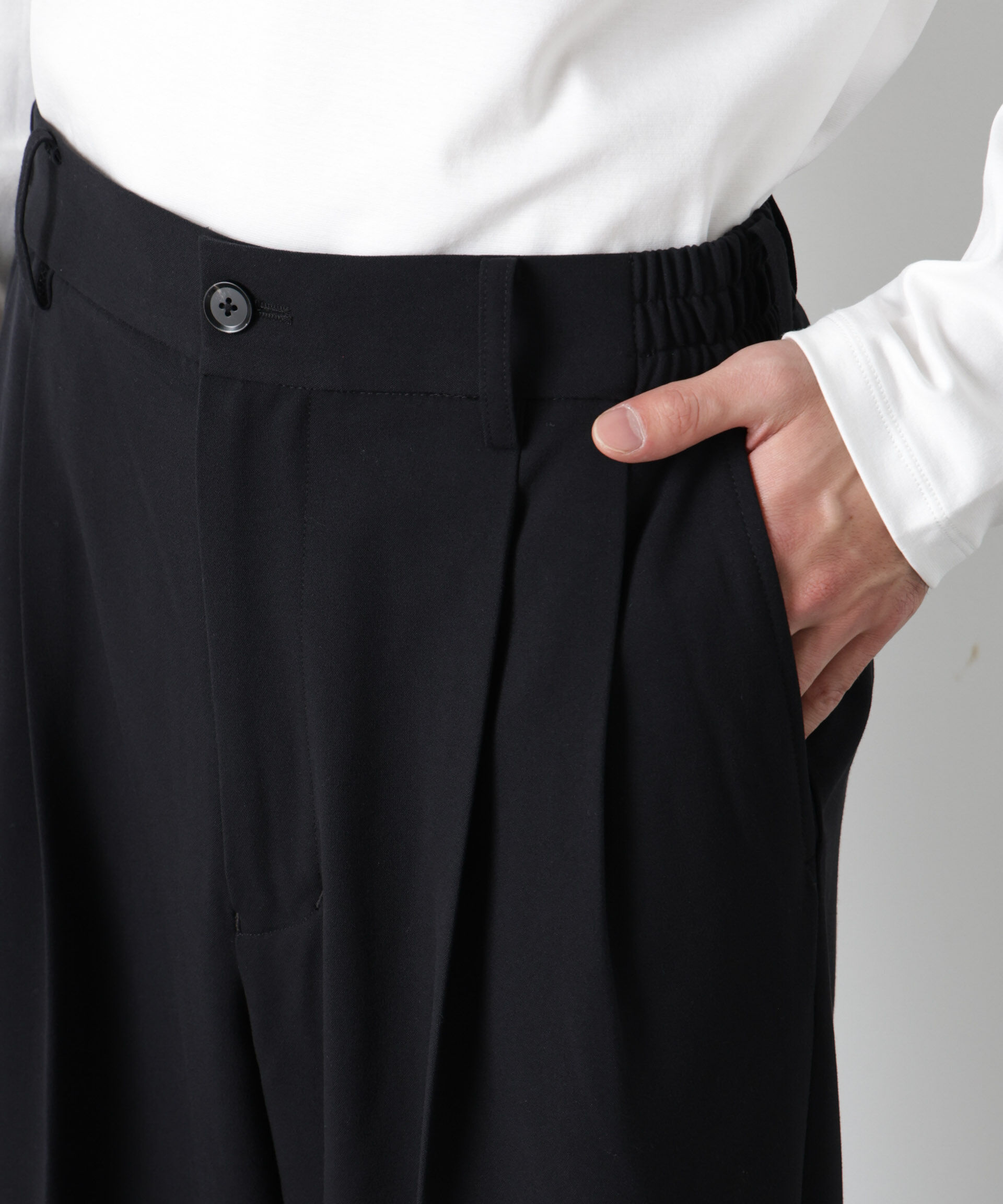 nano･universe「ALWAYS EASY ワイドスラックス（セットアップ可）」|チノ|