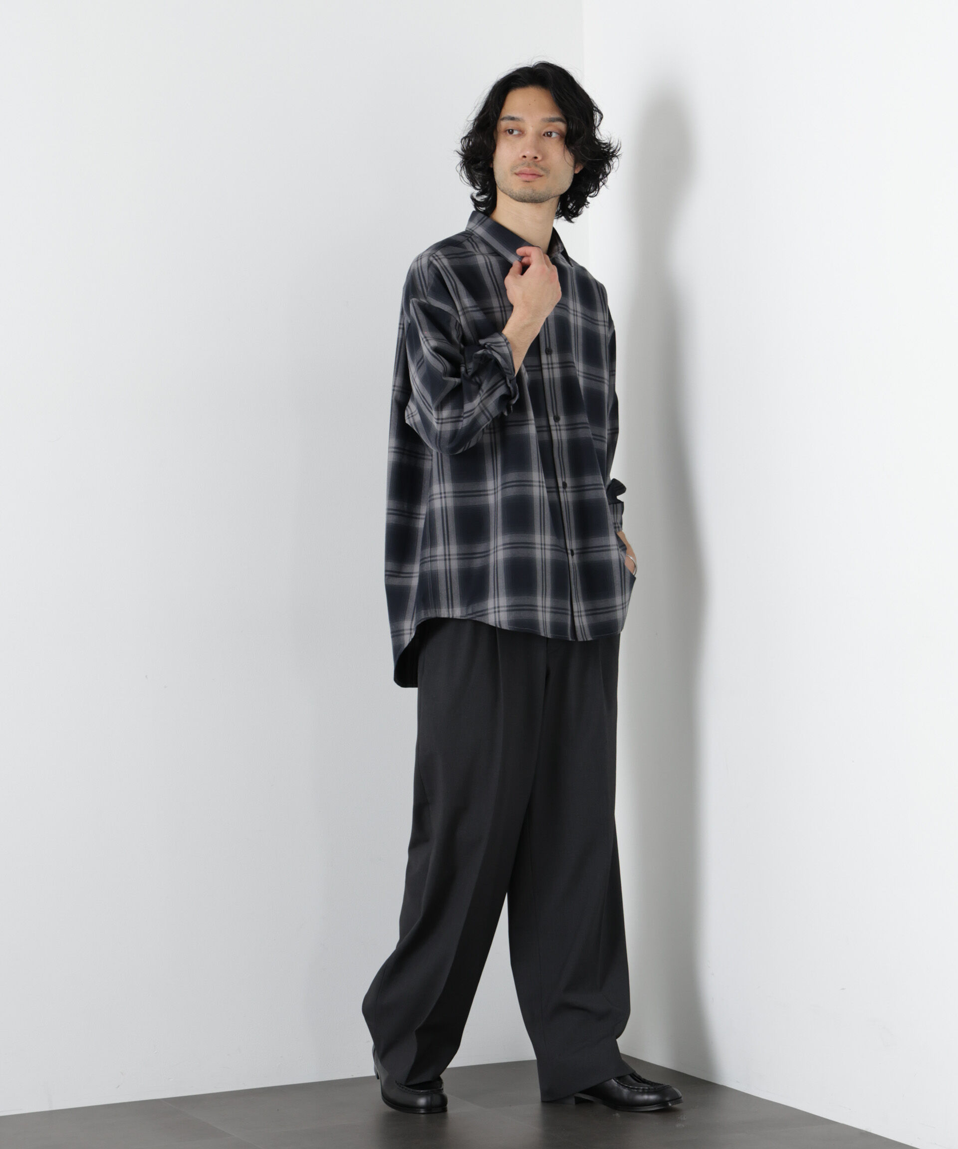 nano･universe「ALWAYS EASY ワイドスラックス（セットアップ可）」|チノ|