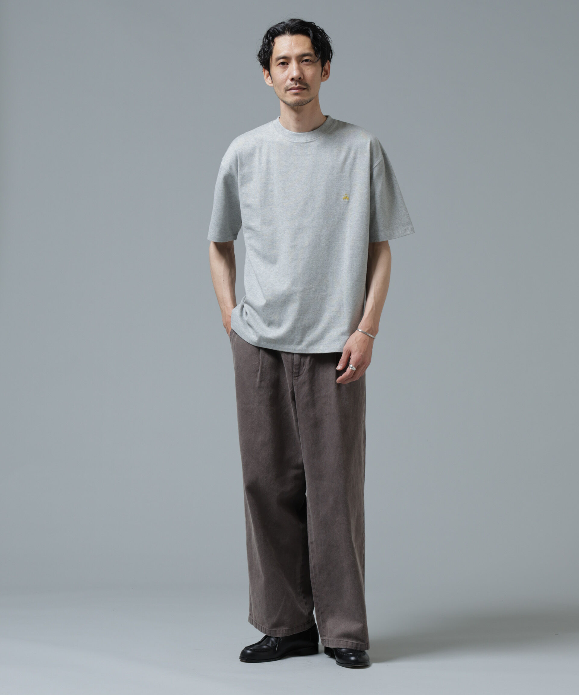 nano･universe「「Brooks Brothers別注」Anti Soaked(R) 汗染み防止 クルーネック ビッグシルエットTシャツ」|Tシャツ・カットソー|