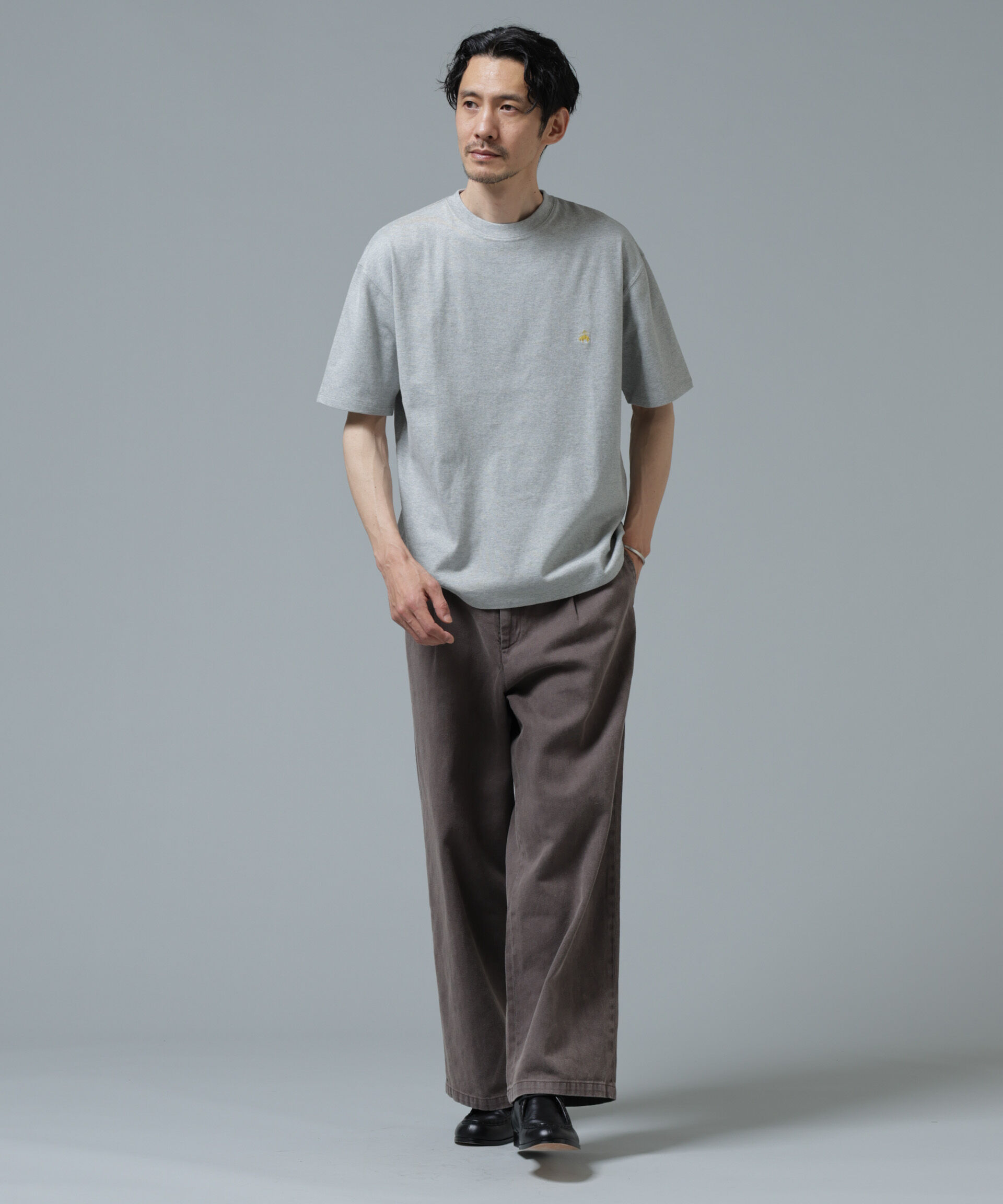 nano･universe「「Brooks Brothers別注」Anti Soaked(R) 汗染み防止 クルーネック ビッグシルエットTシャツ」|Tシャツ・カットソー|