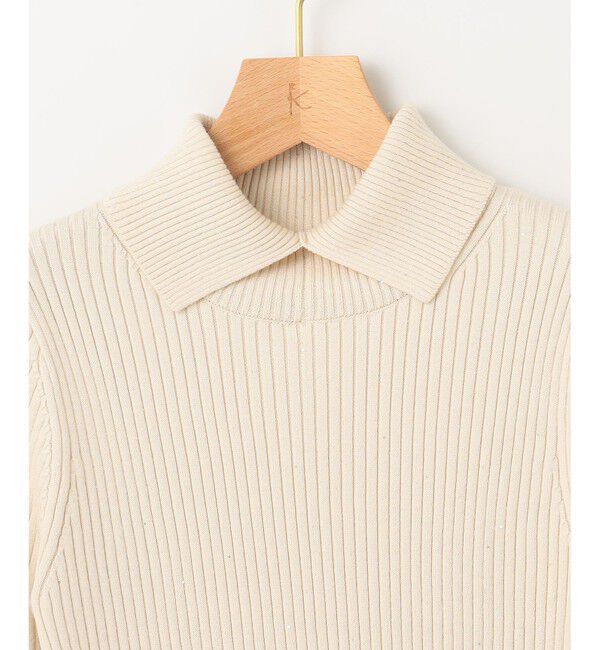 組曲「【前後着用・手洗い可】ELENAスパンコール襟デザイン ニット」|ニット・セーター|