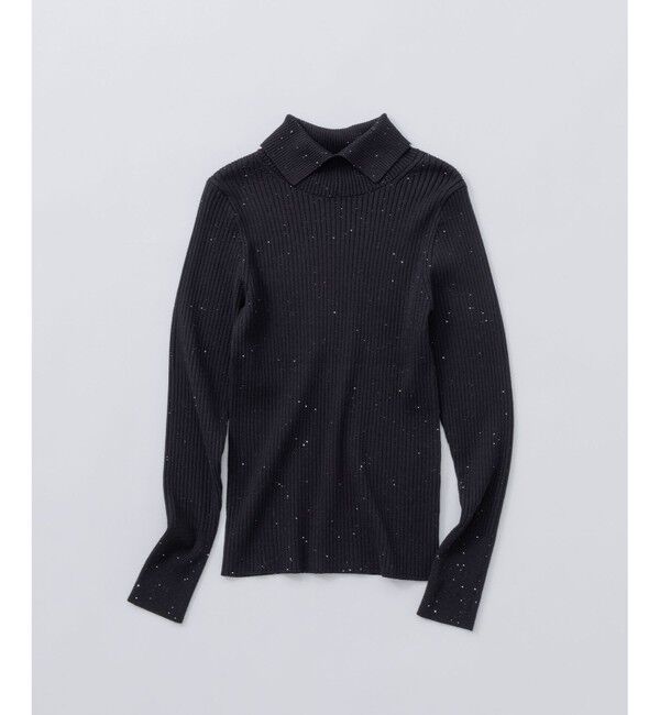 組曲「【前後着用・手洗い可】ELENAスパンコール襟デザイン ニット」|ニット・セーター|