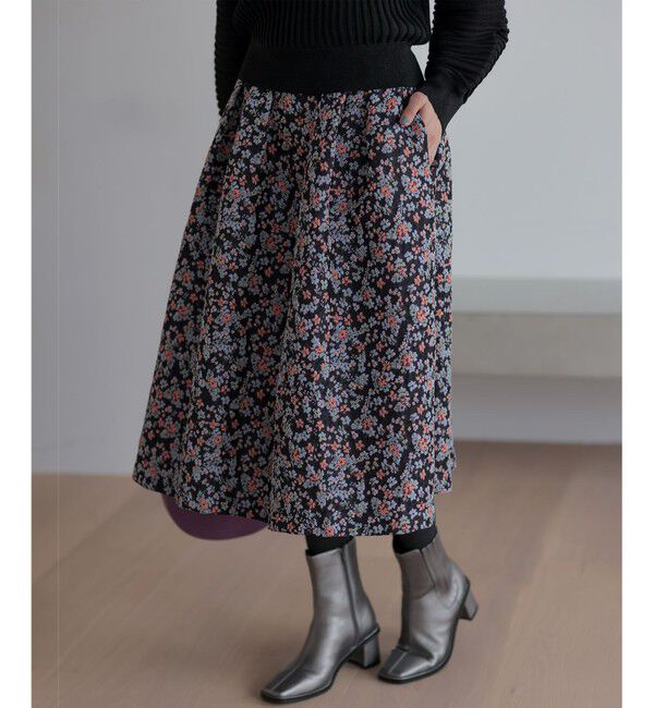 組曲「【加藤ローサさん着用】フラワージャカード スカート」|スカート|ネイビー系5