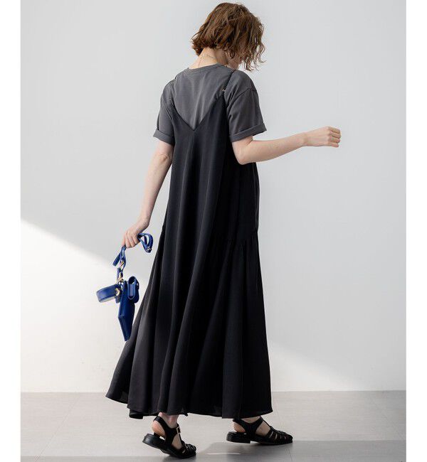 23区「【接触冷感性】フィブリルツイル キャミソールフレアワンピース」|ワンピース|