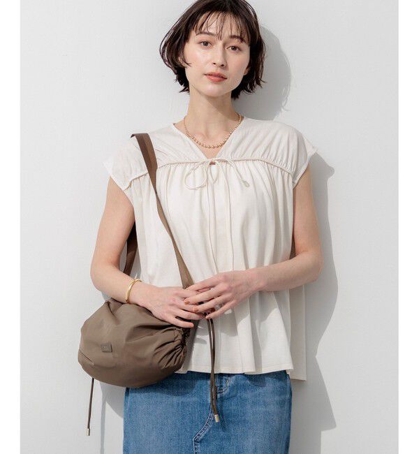 23区「【SLOW/一部店舗限定】シャーリングデザイン 2WAY カットソー」|Tシャツ・カットソー|アイボリー