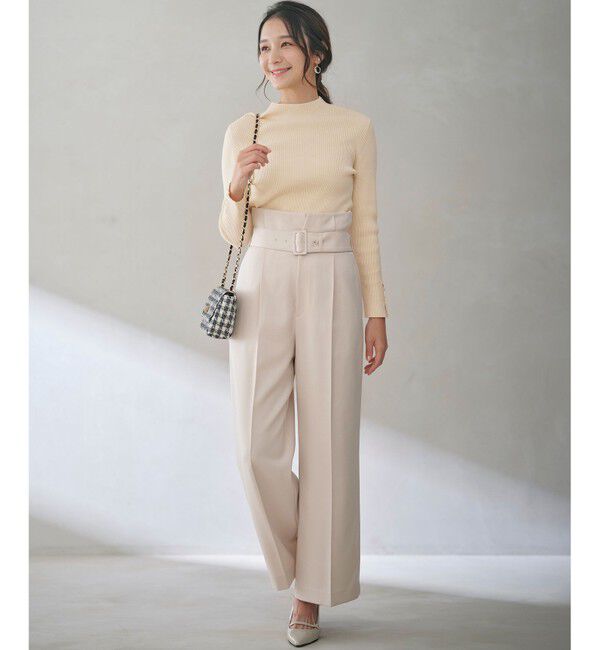 any SiS「【BAILA12月号掲載・貴島明日香さんコラボ】ハイカットリターン ワイドパンツ」|その他|