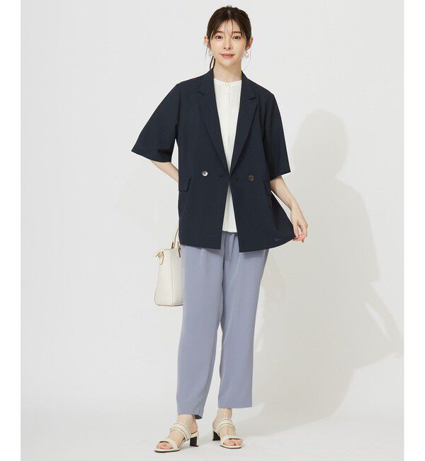 ANY SIS「【接触冷感・速乾・UVカット・洗える】スイートクール ジャケット」|テーラードジャケット|