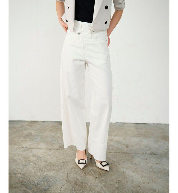 Diagram「ラップデニムパンツ」|デニム|ホワイト