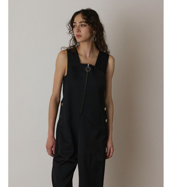  「センタージップサロペット」|オールインワン|ブラック