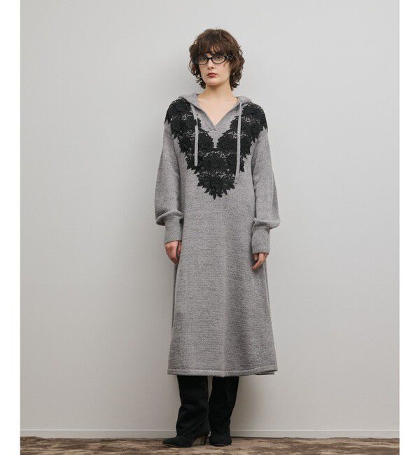 GRACE CONTINENTAL「ケミカルレースニットワンピース」|ワンピース|