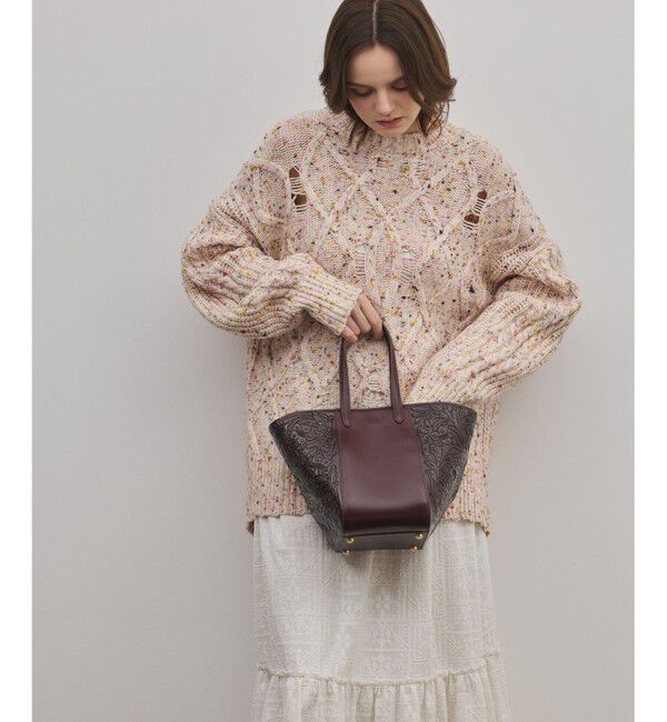 GRACE CONTINENTAL「ケーブルニットトップ」|ニット・セーター|