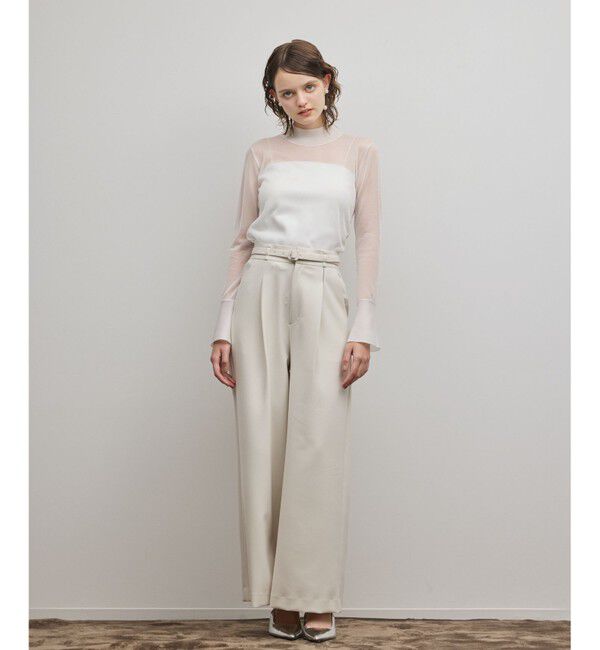 GRACE CONTINENTAL「シアーハイネックニットトップ」|その他|