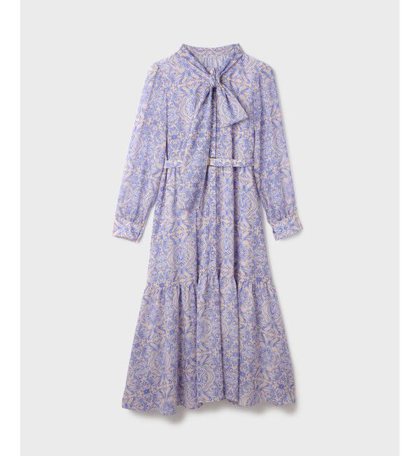 GRACE CONTINENTAL「ダマスク柄風プリントワンピース」|ワンピース|