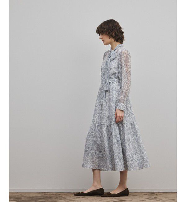GRACE CONTINENTAL「ダマスク柄風プリントワンピース」|ワンピース|