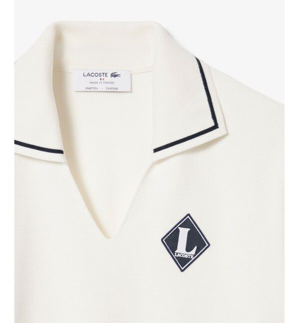 LACOSTE「フランスメイド スキッパーネックポロシャツ」|ニット・セーター|