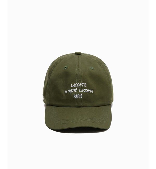 LACOSTE「撥水 ブランドロゴ刺繍 ベンタイルキャップ」|キャップ・キャスケット|グリーン