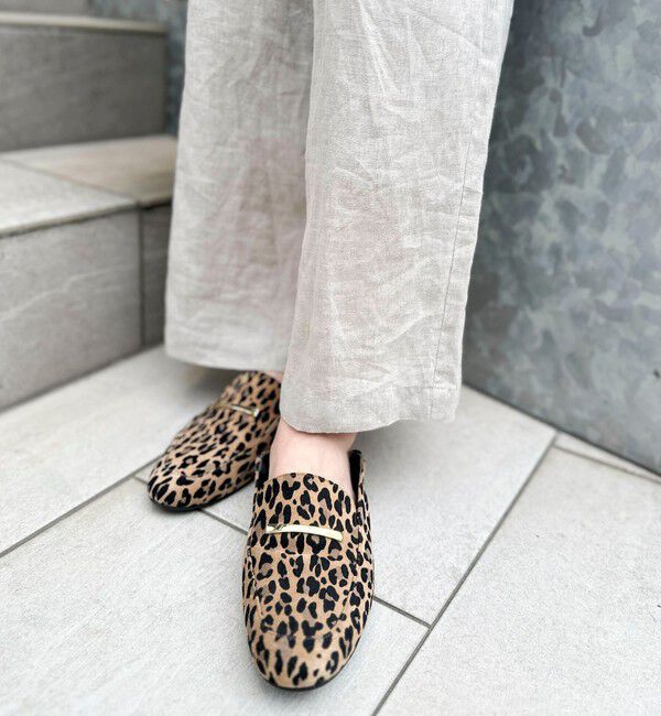 NOLLEY'S「レオパードスエードスリッパローファー」|ローファー|