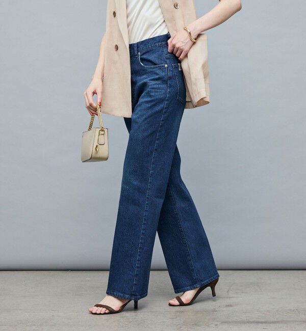 Rie Miller「【RM denim】センタープレスハイウエストパンツ」|デニム|