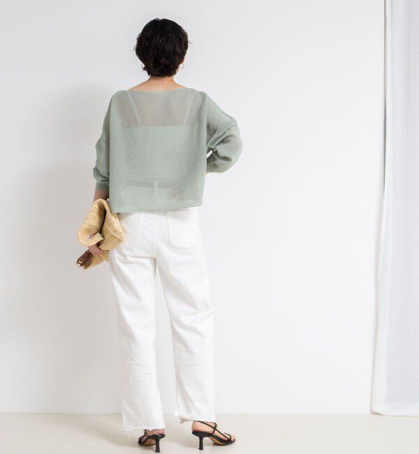 NOLLEY'S「《手洗い可能》ドライメッシュショートプルオーバーニット」|ニット・セーター|