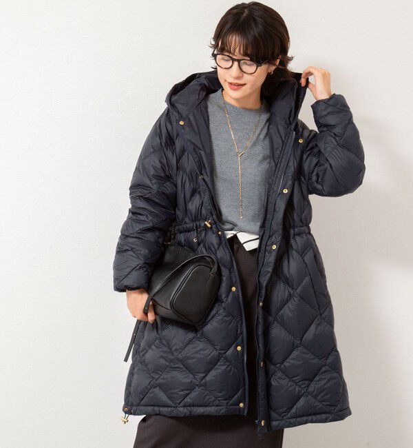 NOLLEY'S「【TAION/タイオン】別注ミドル丈Aラインフードダウン」|ダウン|