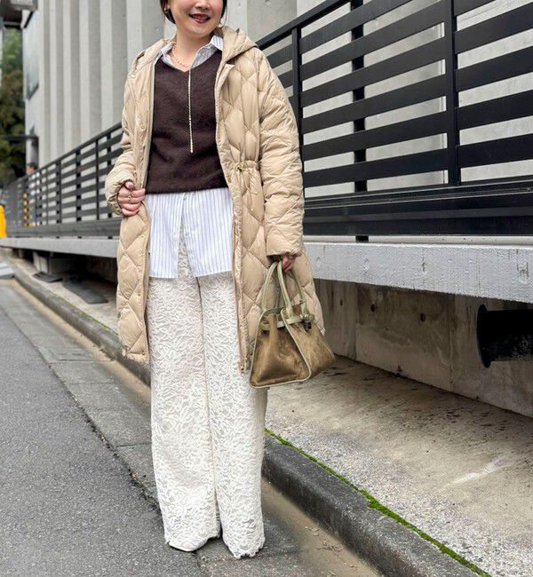 NOLLEY'S「【TAION/タイオン】別注ミドル丈Aラインフードダウン」|ダウン|