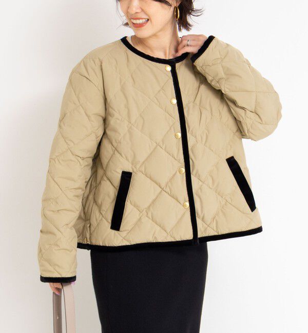 NOLLEY'S「【TAION&times;LIMONTA】別注ベロアパイピングショートダウン」|ダウン|