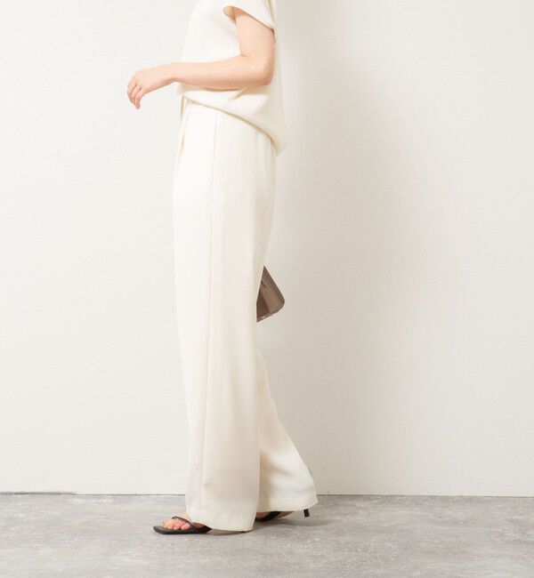 NOLLEY'S sophi「《セットアップ対応》ウォッシャブルダブルクロスサテンイージーワイドパンツ」|その他|