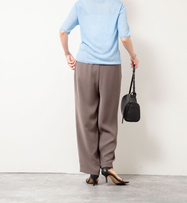 NOLLEY'S sophi「《セットアップ対応》ウォッシャブルダブルクロスサテンイージーワイドパンツ」|その他|