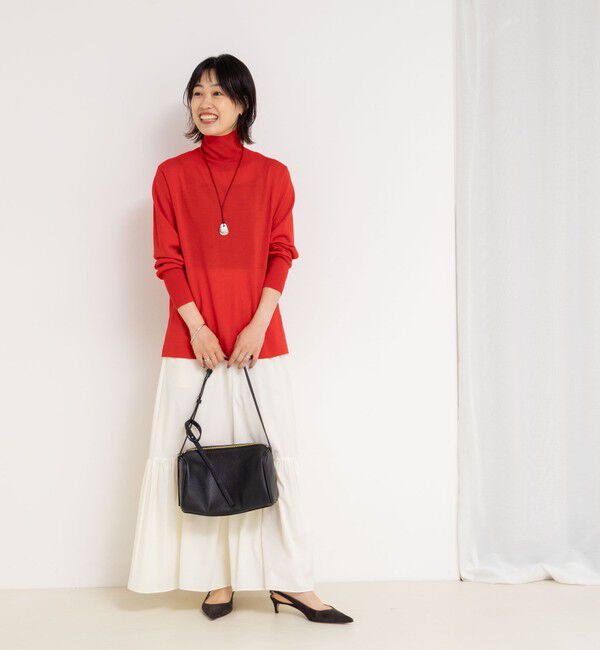 NOLLEY'S「《手洗い可能》《アンサンブル対応》18G天竺ハイネックプルオーバーニット」|ニット・セーター|