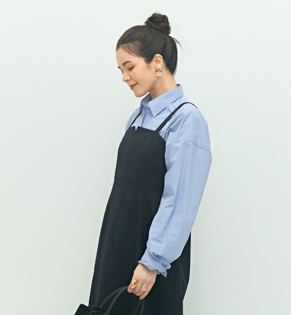 NOLLEY'S「ウォッシャブルウール調ストレッチキャミワンピース」|ワンピース|