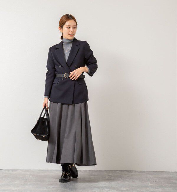 NOLLEY'S「《セットアップ対応》ウォッシャブルウール調ストレッチダブルジャケット」|テーラードジャケット|