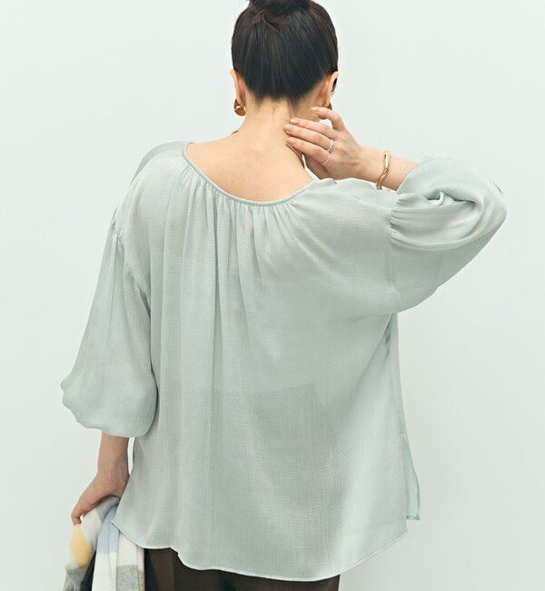 NOLLEY'S「楊柳サテン2WAYギャザーブラウス」|シャツ・ブラウス|