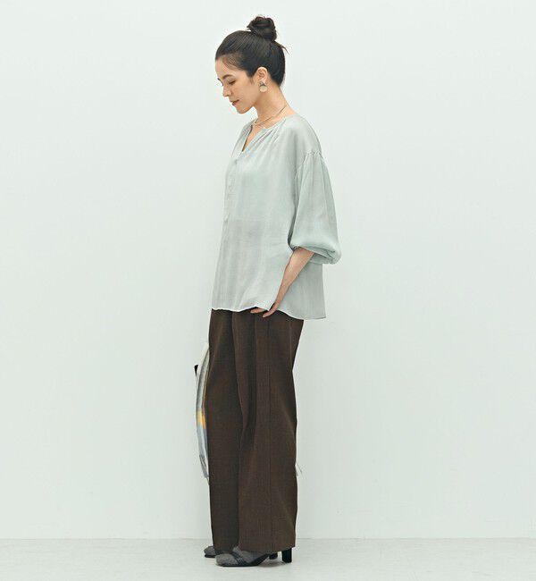 NOLLEY'S「楊柳サテン2WAYギャザーブラウス」|シャツ・ブラウス|
