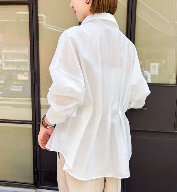 NOLLEY'S「【追加】ウォッシャブルシアースキッパータックブラウス」|シャツ・ブラウス|