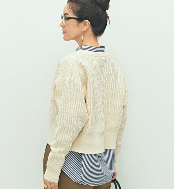 NOLLEY'S「《手洗い可能》鹿の子編みクルーネックカーディガン」|カーディガン|