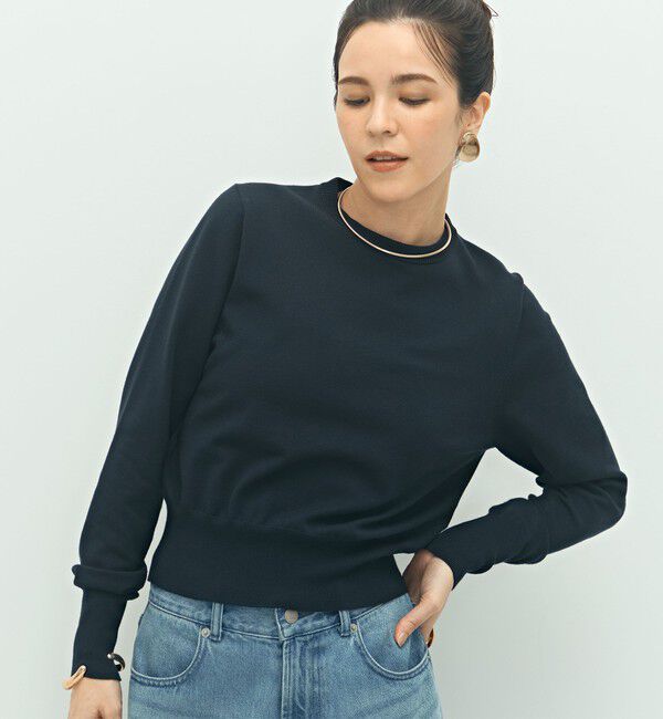 NOLLEY'S「《手洗い可能》襟レース2WAYプルオーバーニット」|ニット・セーター|