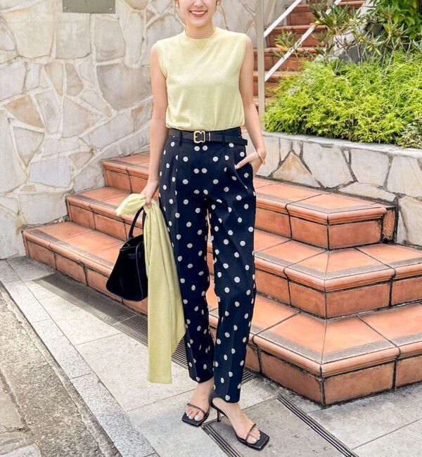 NOLLEY'S「ウォッシャブルストレッチドットジャガードテーパードパンツ」|その他|