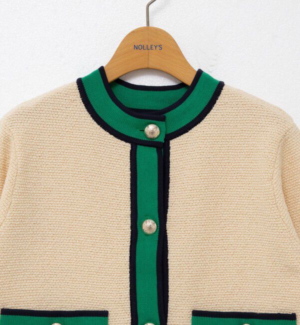NOLLEY'S「配色ニットジャケット」|カーディガン|