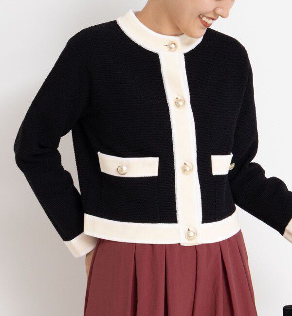 NOLLEY'S「配色ニットジャケット」|カーディガン|